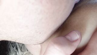 Closeup: Wife’s Ass Is Caressed and Tongue Fucked