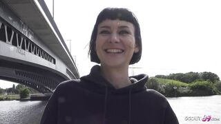 GERMAN SCOUT – Tall Skinny French Girl Delfine Dahlia Pickup and talk to Casting Fuck